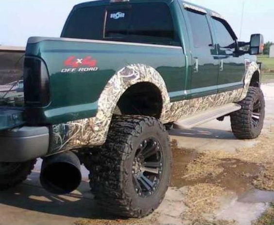 big exhaust on truck