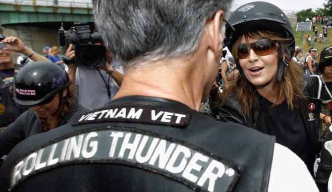 Sarah Palin Joins Rolling Thunder Rally In Washington DC