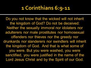 jesus - the wicked shall not inherit the kingdom of god