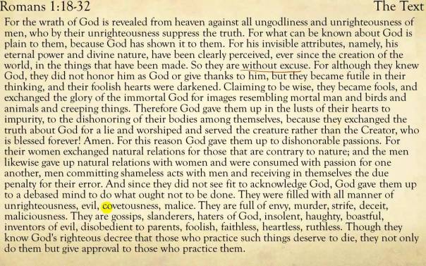 Jesus - Romans 1 18-32