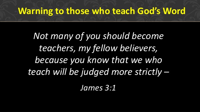 Jesus - warning to teachers of word