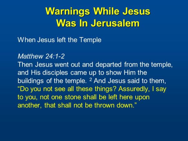 jesus - destruction of jerusalem prophecy