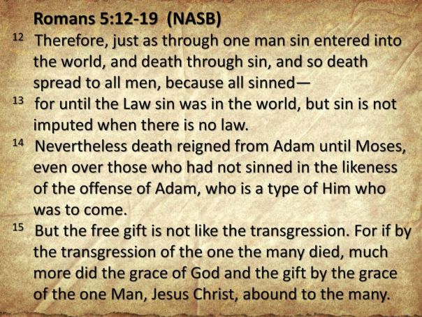 jesus - just as through one man sin entered into the world - whole scripture 12-15 nasb
