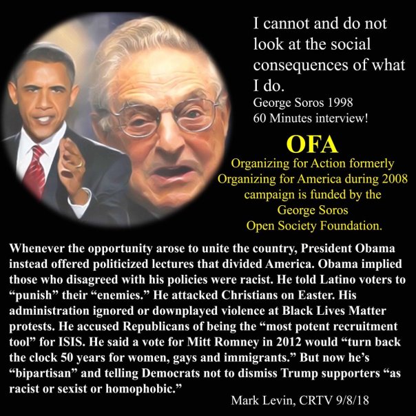 obama - divides the nation and the american people via soros