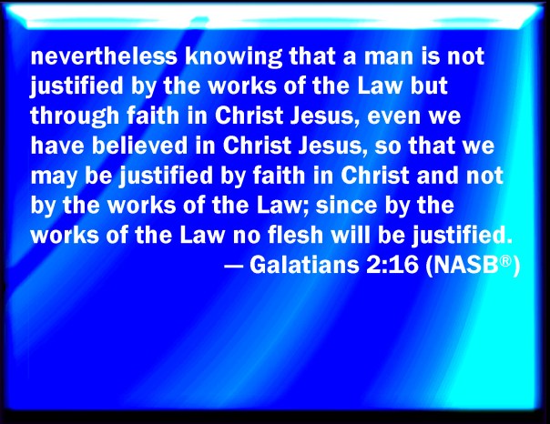 jesus - not saved by keeping the law