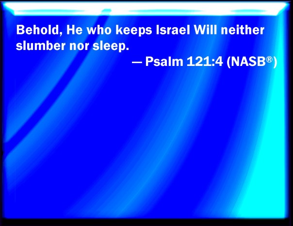 jesus - god does not sleep or slumber