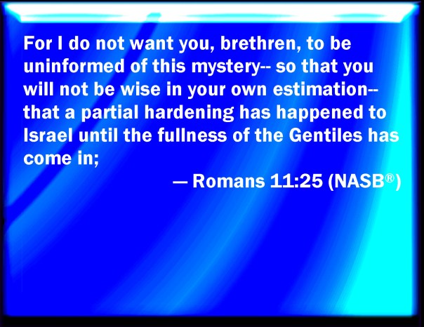 jesus - partial hardening till fulness of gentiles come in