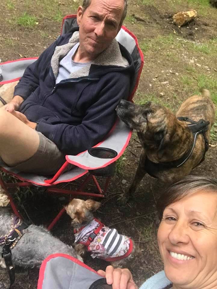 This image has an empty alt attribute; its file name is rv-sylvia-and-me-campfire.jpg